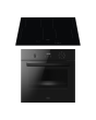 CDA SC223BLKIT 59.5cm Built In Electric Single Oven with 59.2cm Induction Hob - Black
