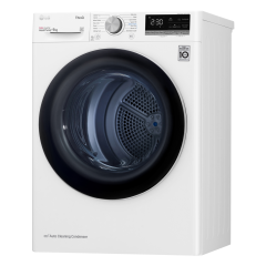 LG FDV709W , White, 9 KG Tumble Dryer, With Wifi