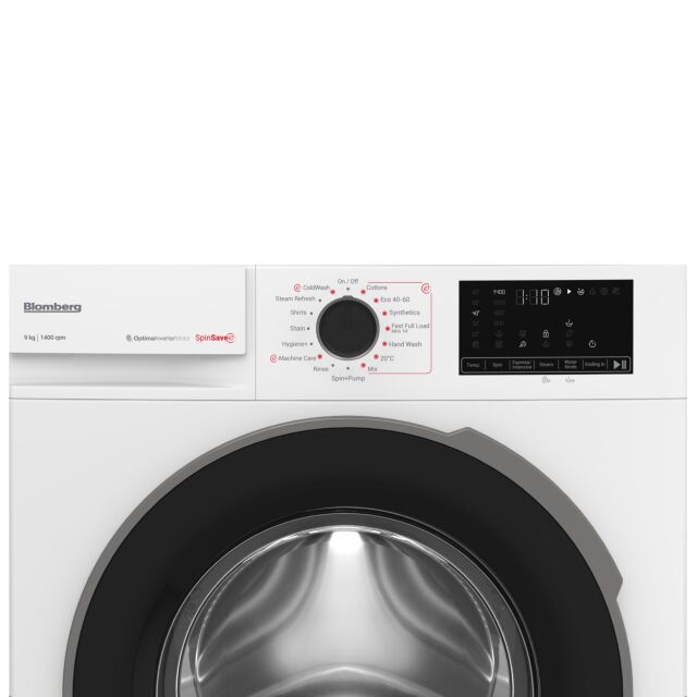 Blomberg LWA29461W 9kg 1400 Spin RecycledTub Washing Machine - White