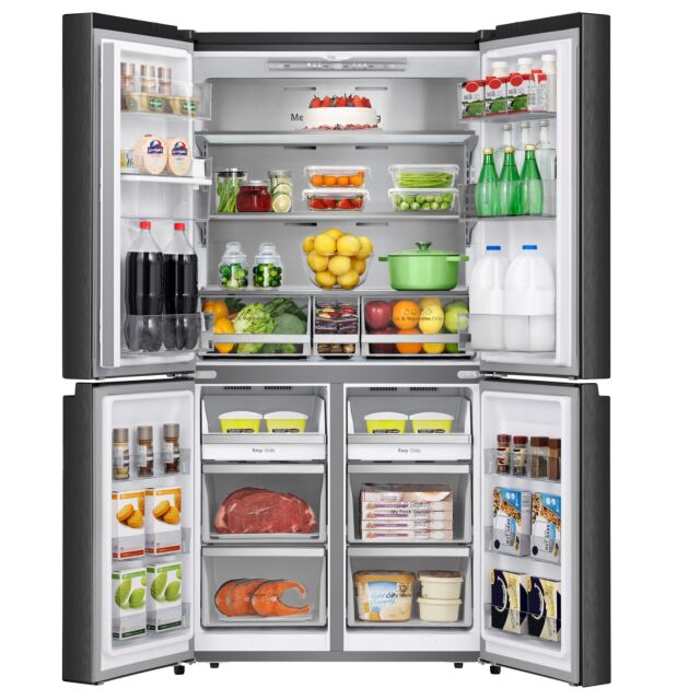 Hisense RQ758N4SWFE PureFlat Smart Fridge Freezer - Black Stainless Steel
