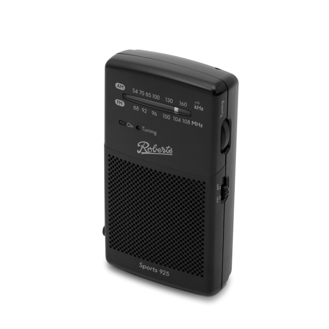Roberts Radio SPORTS925 Wireless FM/AM Radio - Black